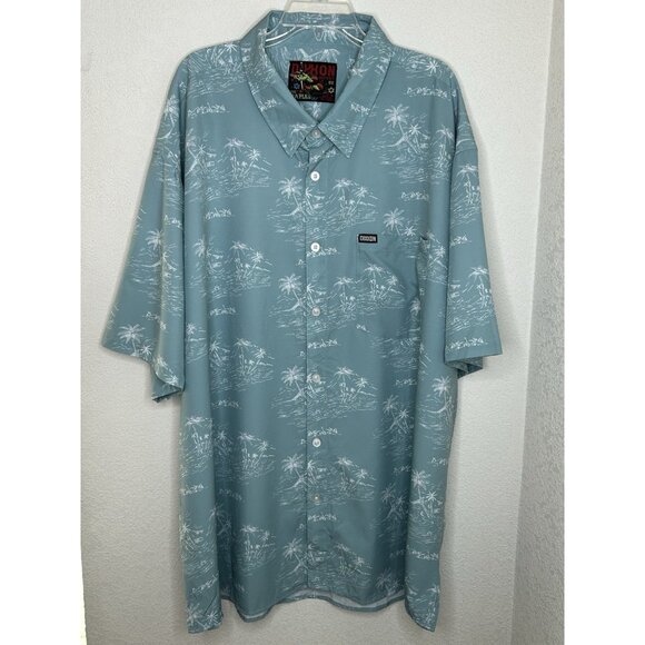 Dixxon Shirt Mens 5X Hawaiian The Naples D-Lite Stretch Party Lightweight Palm - Picture 1 of 12